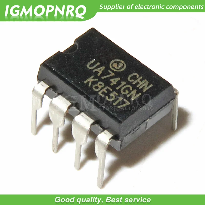 10pcs UA741CN UA741 LM741 op amp compensation type DIP-8
