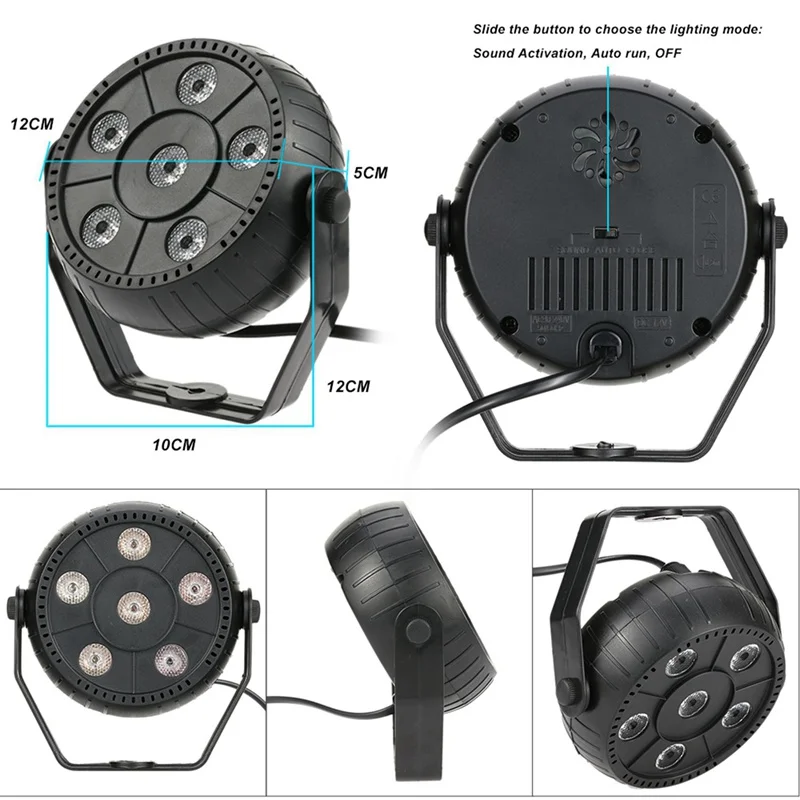 Промо-акция! Мини 13 Вт Dj лазерный диско-шар сценический светильник 6 Led Rgb эффект портативный сценический Par Светильник Авто звуковая активация Крытый диско