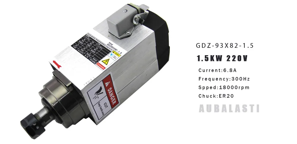 Aubalasti 1.5KW шпиндель воздушного охлаждения 220V 6.5A + однофазный инвертор 220V 2.2KW ток 10A для станка с ЧПУ