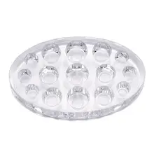 15 отверстий овальная акриловая стойка для пигмента Перманентный макияж Пигмент чашка цвет пигмент подстаканник стенд дисплей искусство инструмент татуировки принадлежности