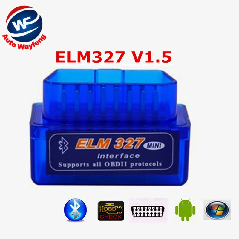 2016 ELM 327 V 1.5 BT adapter Works On Android Torque Elm327 Bluetooth V1.5 Interface OBD2 / OBD II Auto Car Diagnostic-Scanner