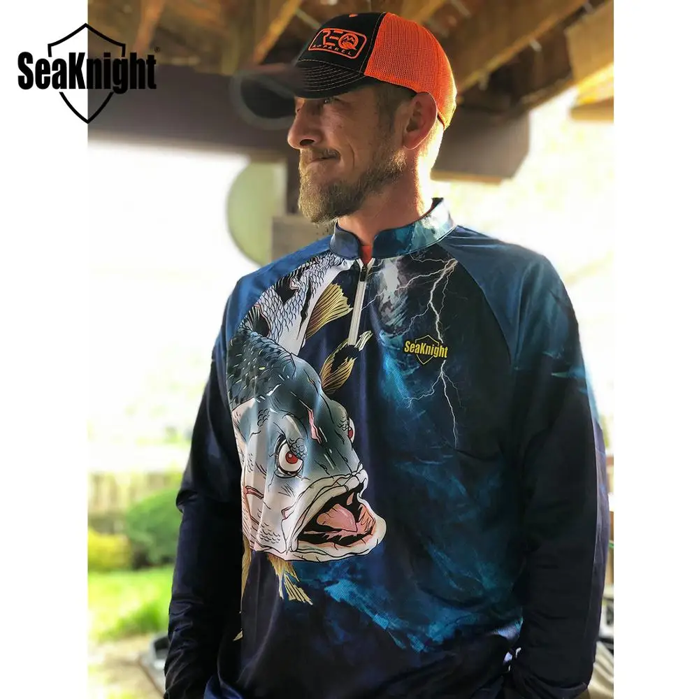 SeaKnight одежда для рыбалки SK004 с длинным рукавом L XL XXL XXXL XXXXL летняя быстросохнущая