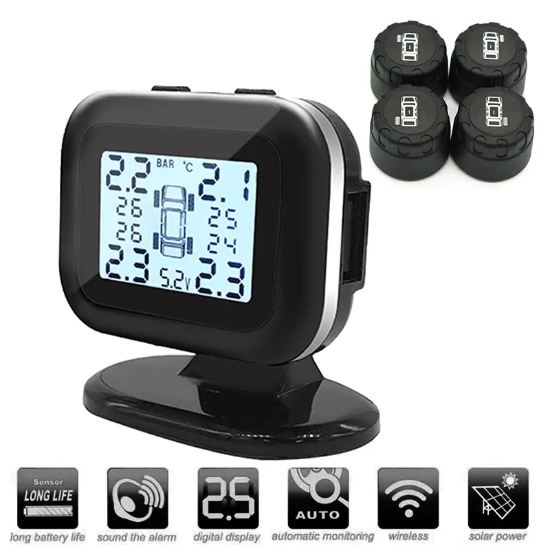 Датчик давления в шинах TPMS внешний датчик с ЖК-экраном | Автомобили и мотоциклы