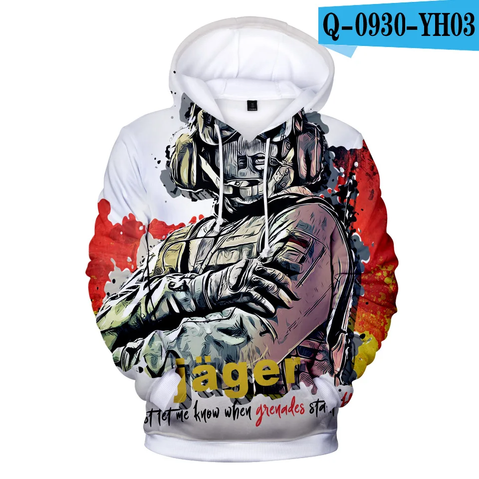 I Rainbow Six 3D Printed Costume Hoodies Hooded Gaming Cosplay Sweatshirts Casual Tops Hip Hop Game Harajuku - Цвет: I