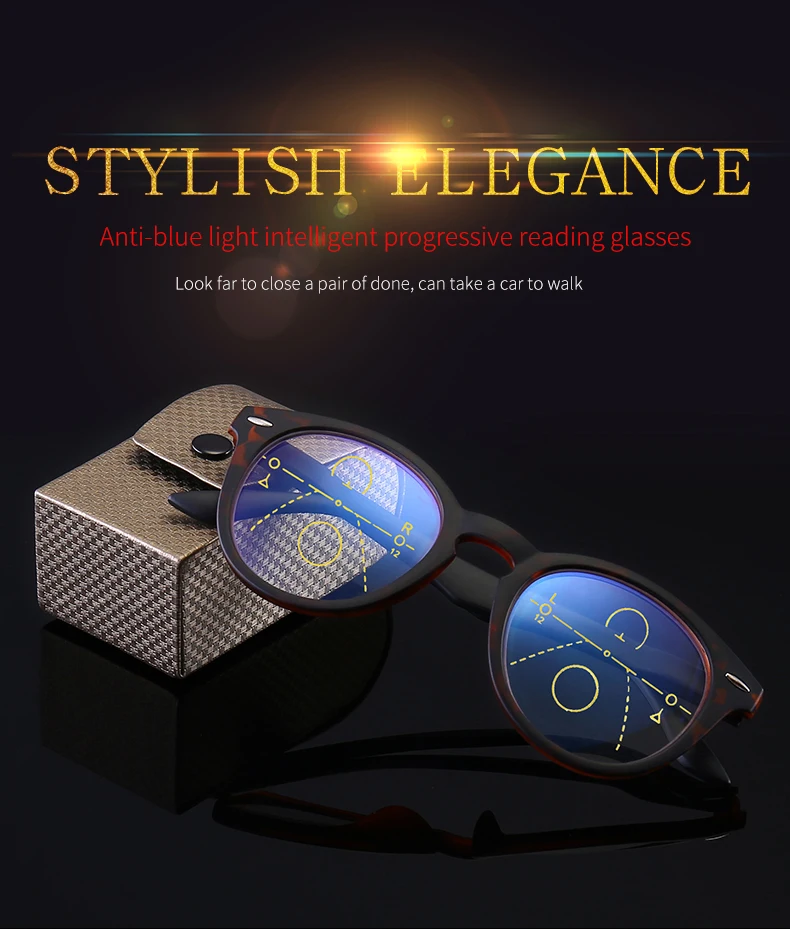 KINZUO Multi-focus reading glasses Old man glasses special eye protection Diopter+1.0+1.5+2.0+2.5+3.0+3.5+4.0 18157duojiao