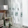 Leaf Embroidered Tulle Curtains for Bedroom The Livingroom Window Treatments Pastoral Sheer Voile for Kitchen Drapes Decor 1