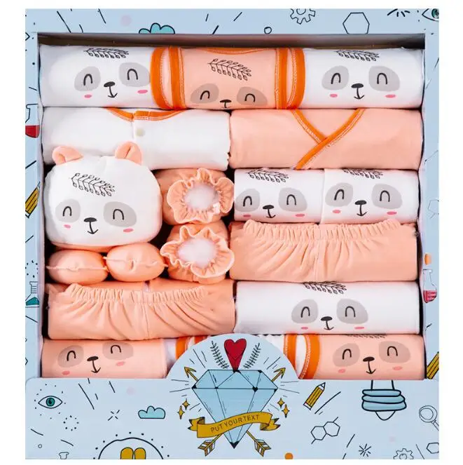 YKQ024A-Thin 18pcs/set infant clothing Long sleeve shirt pajamas pants outfit clothing set 0-3 months Christmas baby gift YKQ024 - Цвет: YKQ024A-Thin
