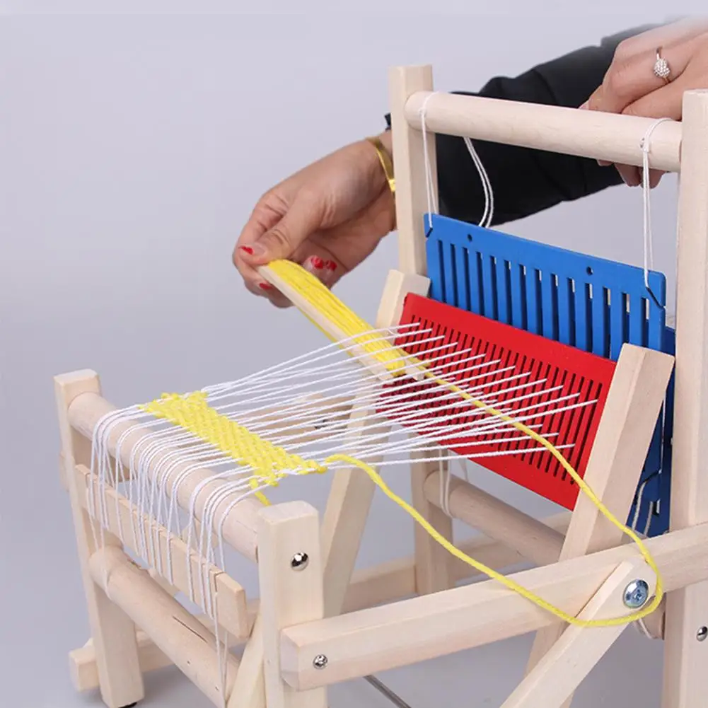 DIY детское деревянное швейное плетение машины ткацкая игрушка ручной работы шерстяной крюк станок домашний текстиль мини