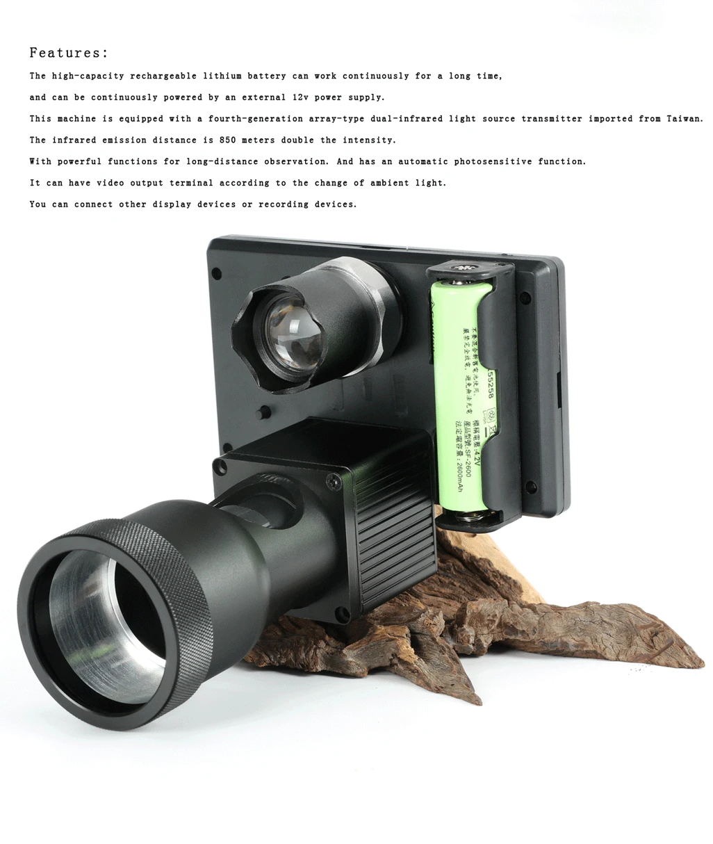 850nm High definition infrared night-vision system thermal imager digital screen hand held night vision riflescope parts