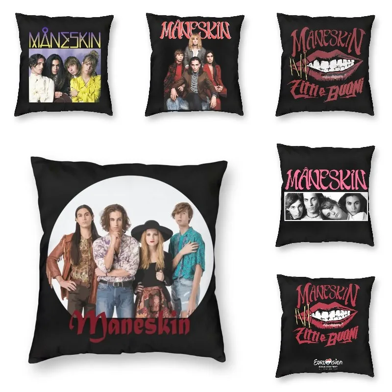 

Maneskin Designs Cushion Cover Art And Illustration Alternative Rock Throw Pillow Case Square Pillowcase Living Room Decoration