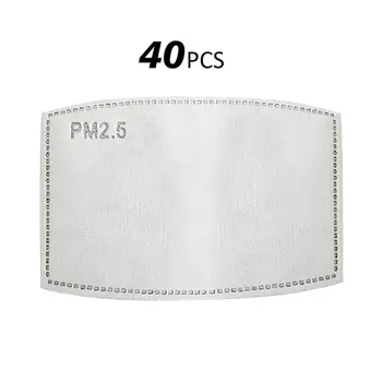 

40/20/10pcs Replacement Non-Woven Dust Pad Three Layers Protective Disposable Melt-Blown Cloth Mask Gasket