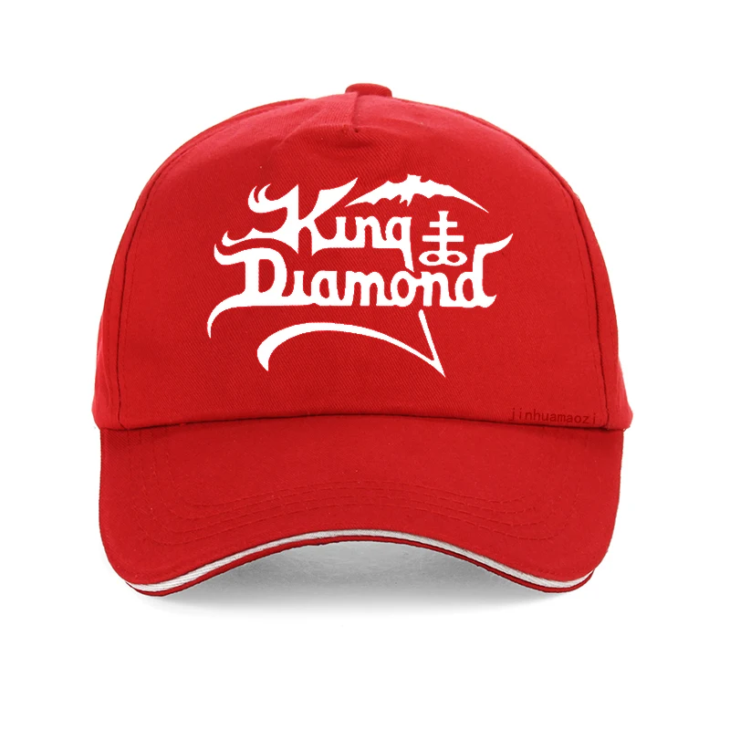 Хорошее качество, кепка, модная, брендовая, с принтом, бейсболка, King Diamond band hat, рок, хип-хоп, для мужчин, wo, для мужчин, регулируемая бейсболка, шапки - Цвет: Красный