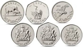 

Set 3Pcs Malawi Kwacha Coins Africa Original Coin Good Condition for Collection new