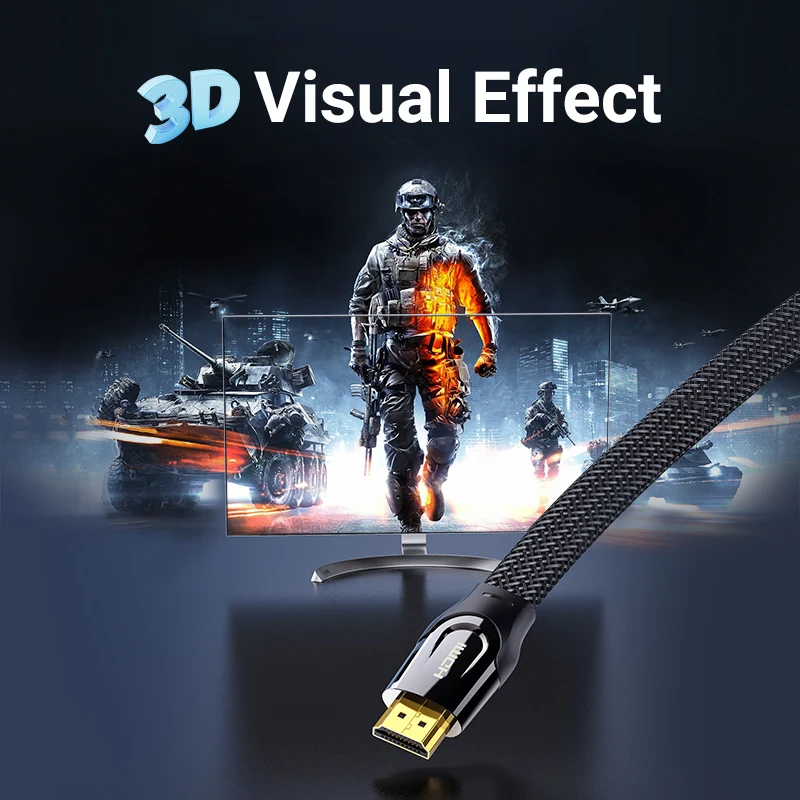 Vention HDMI кабель 4K 60Гц 2 0 со штыревыми соединителями на обоих концах для подключения