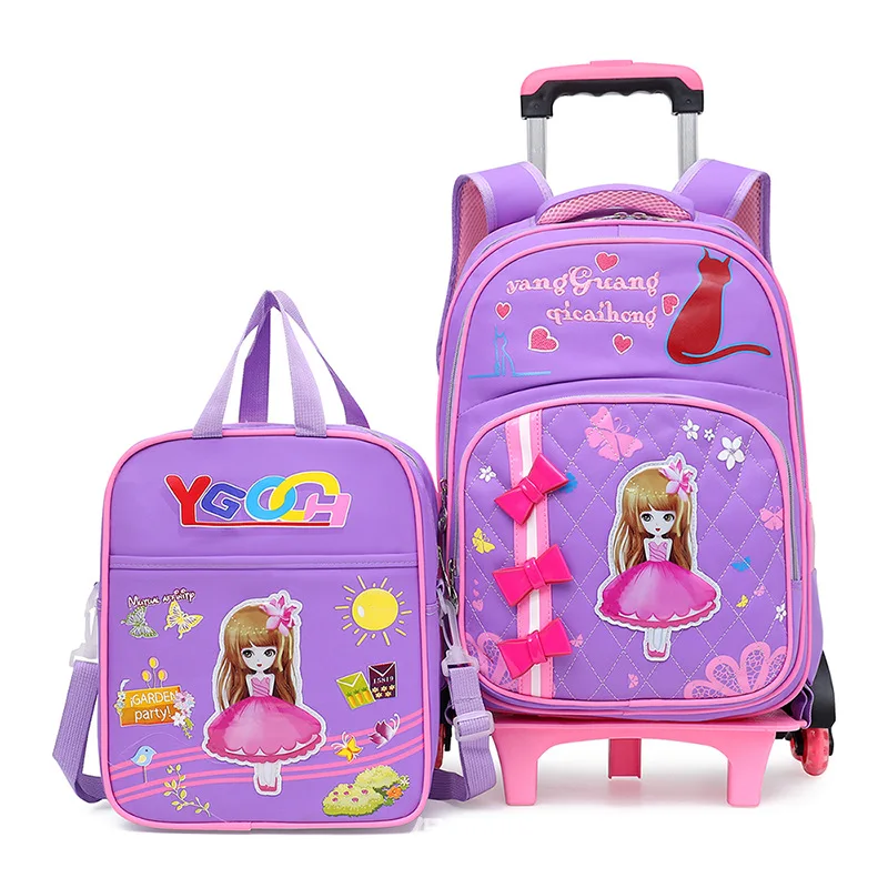 

Young STUDENT'S Six-Wheeled Trolley Bag 2-3-4-5-6 Grade Boys And Girls Schoolbag for Elementary School Students Dual Purpose Bac