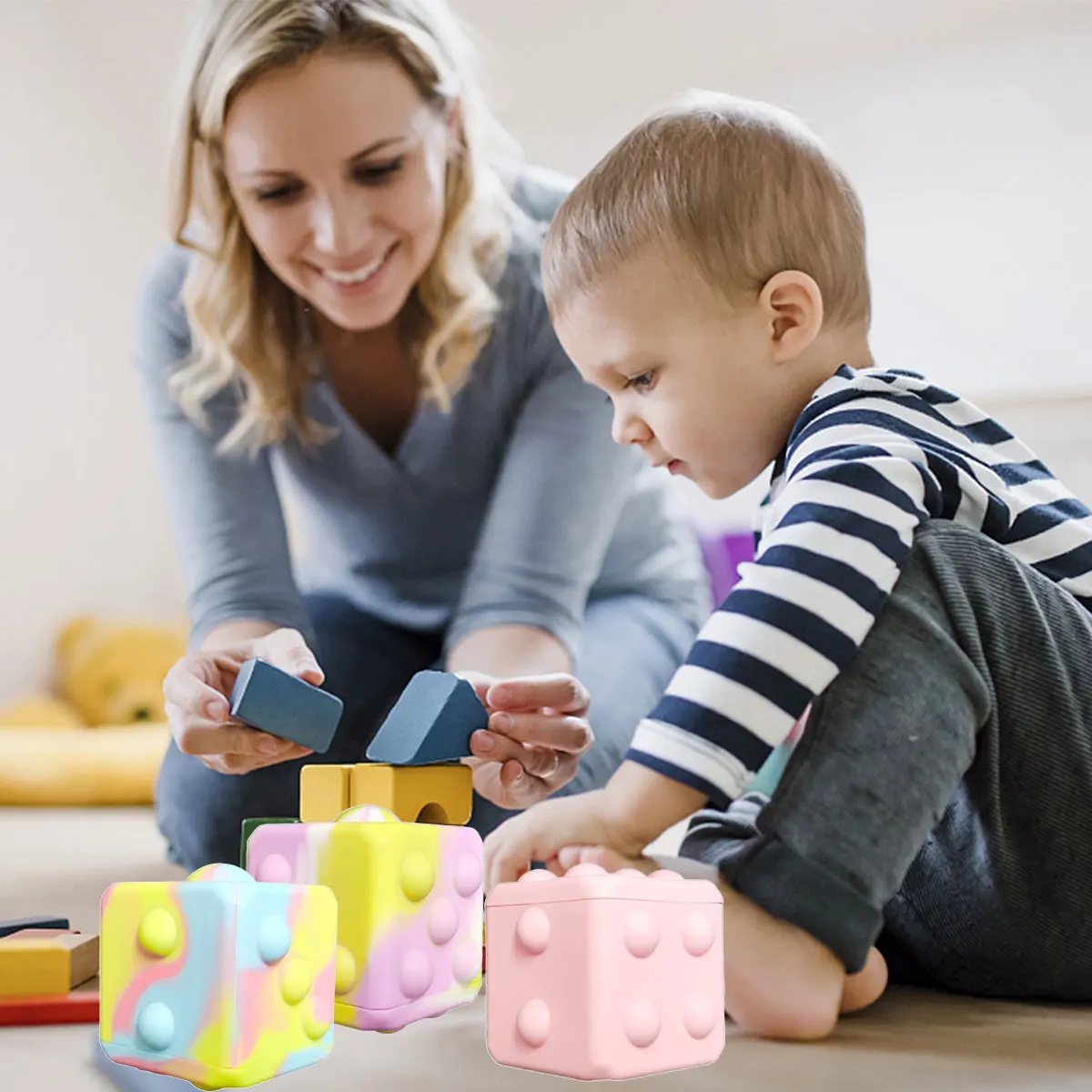 Пищевые силиконовые 3D кубики для снятия стресса и тревоги | Игрушки хобби