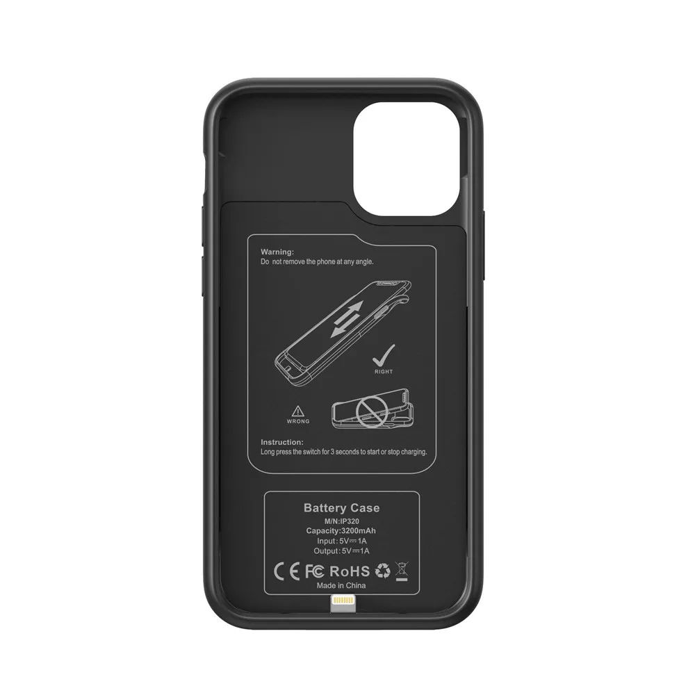 Новые чехлы для iPhone 11 Pro Max внешний аккумулятор чехол-аккумулятор для iPhone 11 Pro зарядное устройство чехол для аккумулятора
