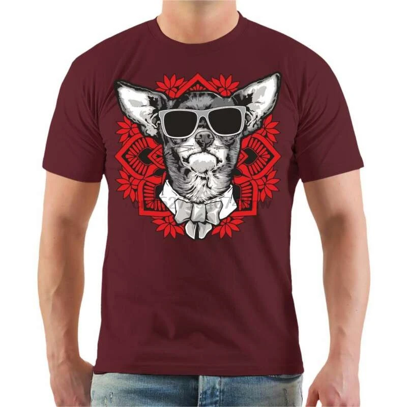 Mnner Men T-Shirt Chihuahua Mandala Art Chihuahuas Groe S bis 8XL Hunde Dog | Мужская одежда