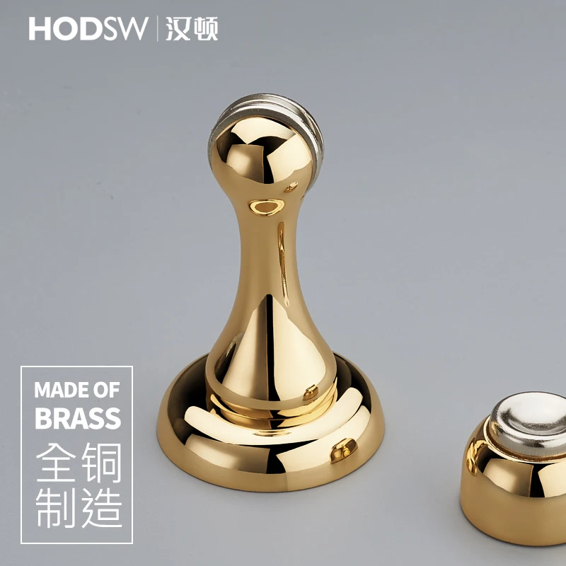 Brass door stop strong magnetic door keeps bumper simple style high quality electroplated stopper