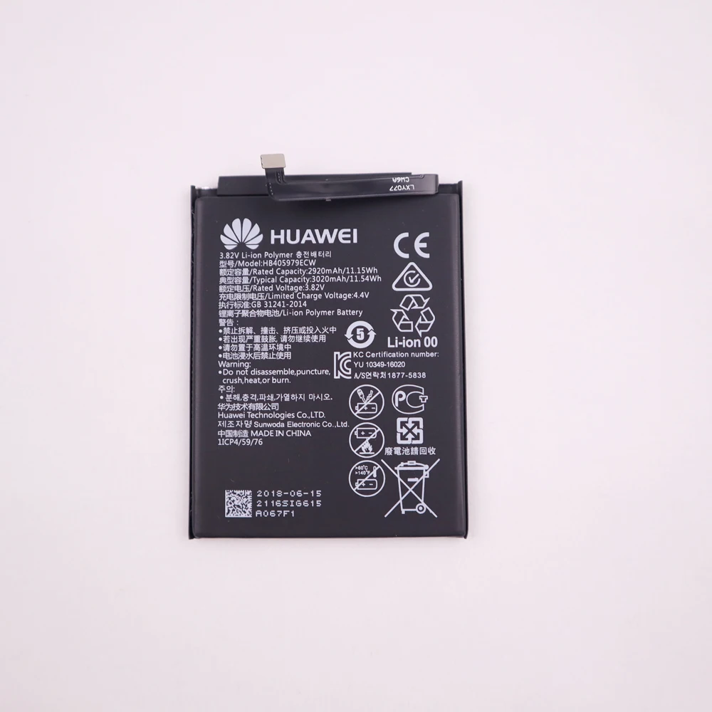3020 мА/ч, HB405979ECW Аккумулятор для Huawei Nova CAZ-AL10 CAZ-TL00 Enjoy 6S Honor 6c Y6 PRO Y5 p9 lite