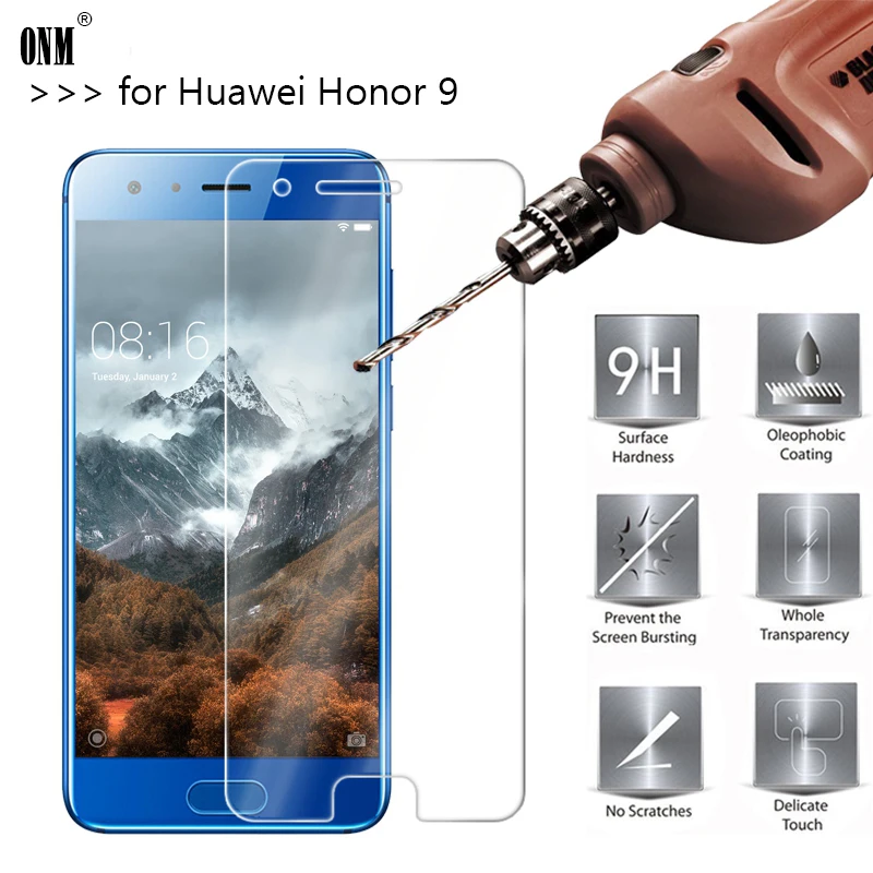 2.5D 0 26 мм 9H Премиум Закаленное стекло для Huawei Honor 9 Защитная пленка экрана 9|glass for