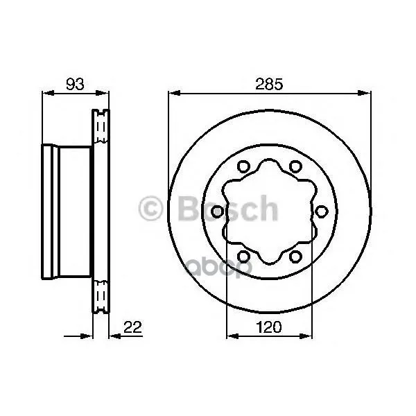 Тормозной Диск 0986478555 Bosch арт. 0986478555