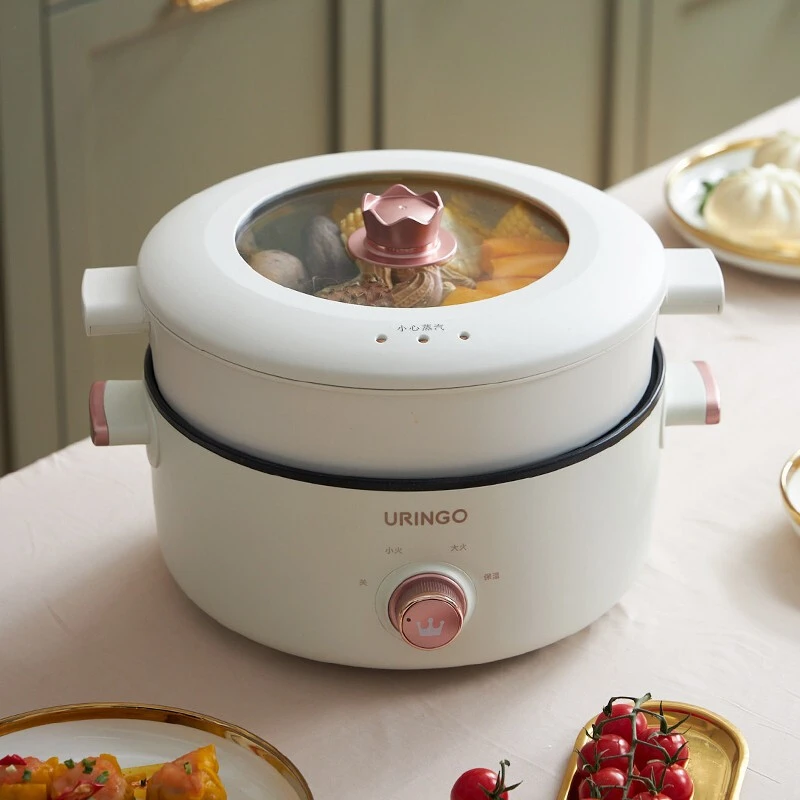 Uringo Electric Wok 3l Multifunctional Wok Cooking Noodle Hot Pot 1200w