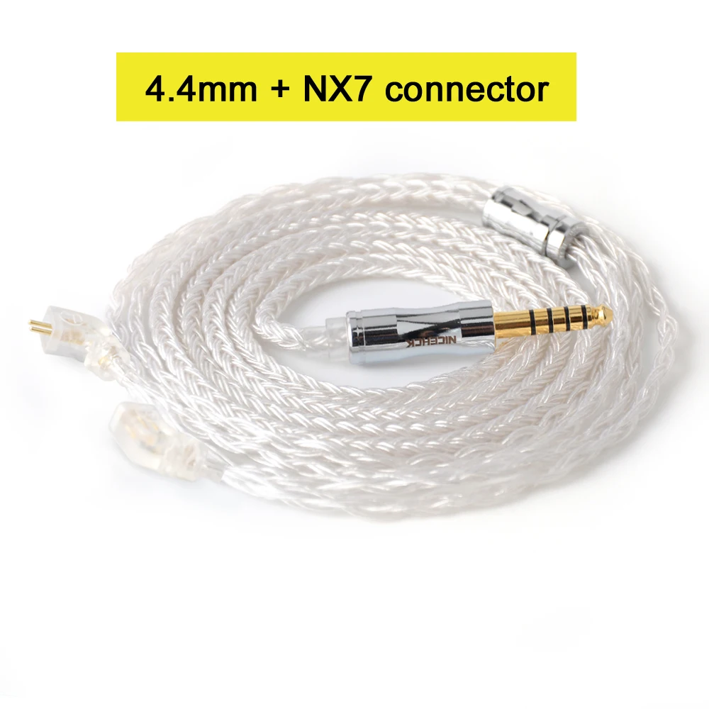 NICEHCK C16-1 16 Core посеребренный кабель 3,5/2,5/4,4 мм разъем MMCX/2Pin/QDC/NX7 для CCAKZ ZSX C12 TRNV90 TFZ QDC DB3 NX7 PRO BL03