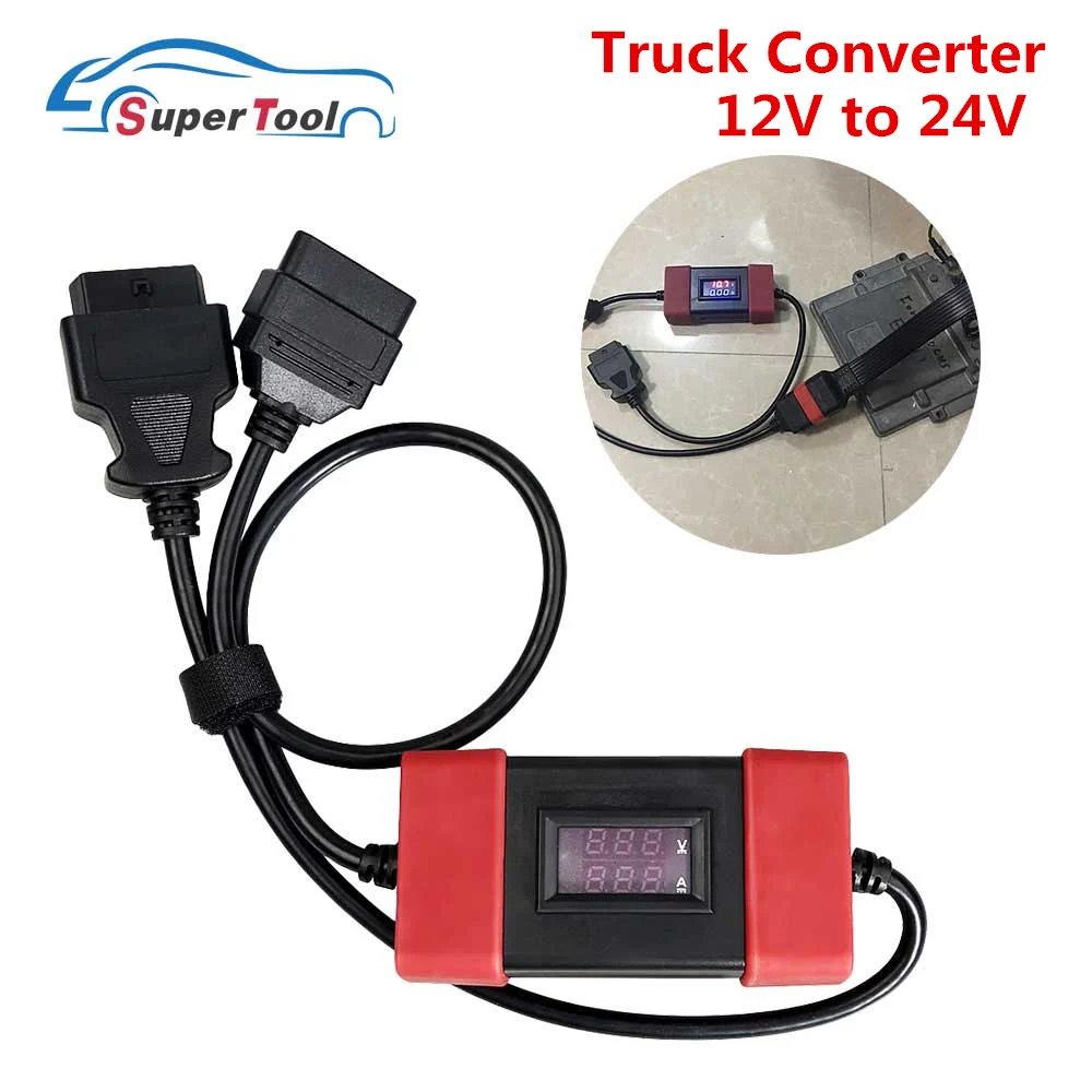 중장비 트럭 디젤 어댑터 케이블, 24V-12V 트럭 컨버터, X431, Easydiag 2.0, 3.0, Golo 3 스캐너용, 공장 가격