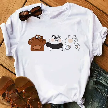

Cute Bears Funny t shirts Women Clothes 2020 Animal Printed t-shirt Camiseta Mujer Vogue fashion T Shirt tops custom T-shirt