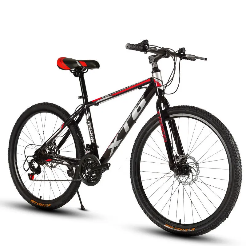 Top Mountain Bike 24/26 Inch 21/24/27/30 Speed Variable Speed Double Shock Off-road Racing Student Adult 0