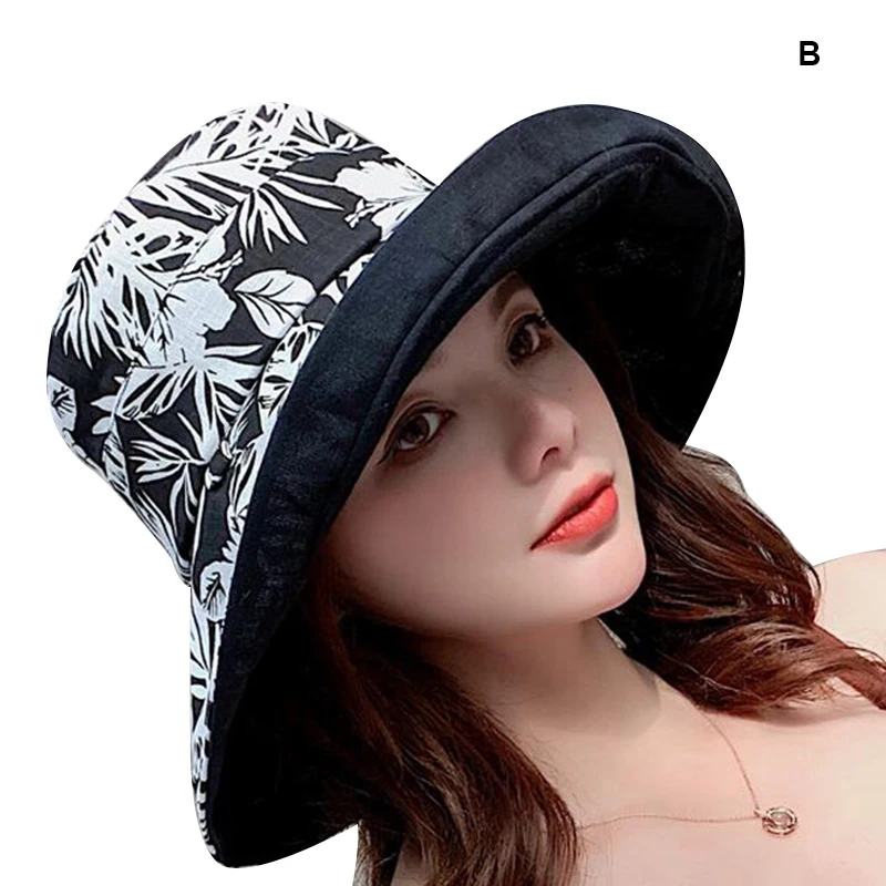 Шляпы для женщин, шляпа от солнца, двойная, Chapeau Femme Ete, боковая Складная пляжная шляпа от солнца, милая, универсальная, Пляжная, с широкими полями, солнце