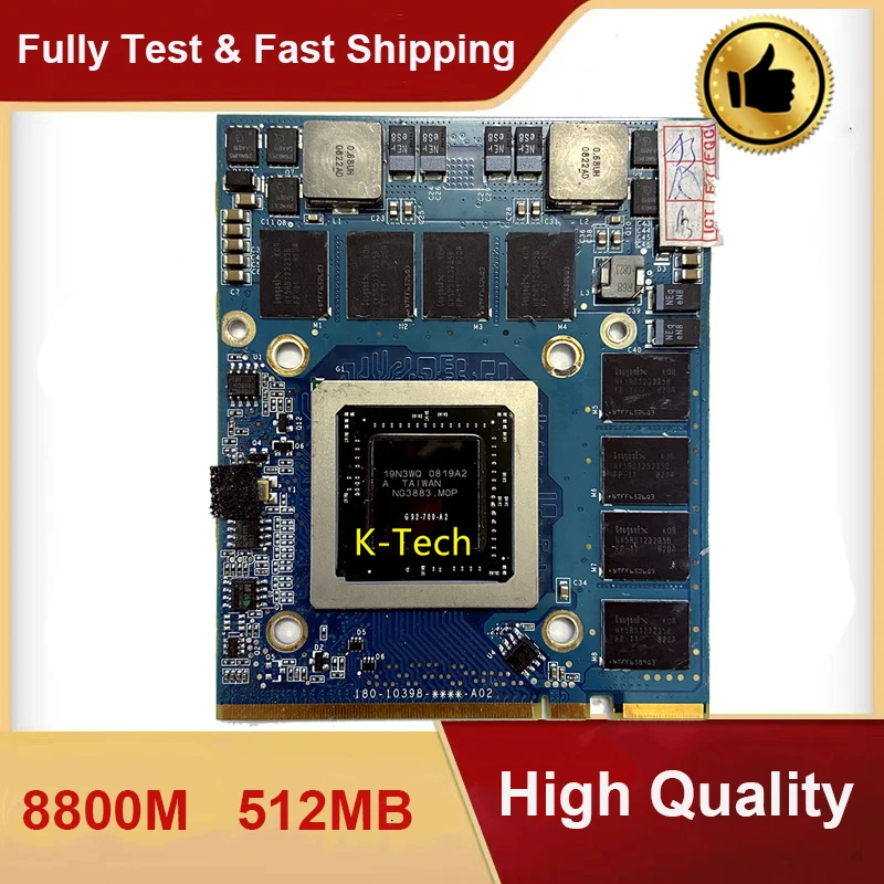 8800MGS 8800 м Графика видео VGA карты 512 Мб G92-700-A2 для Apple iMac 24 &quotA1225 661-4664 2008 год полностью