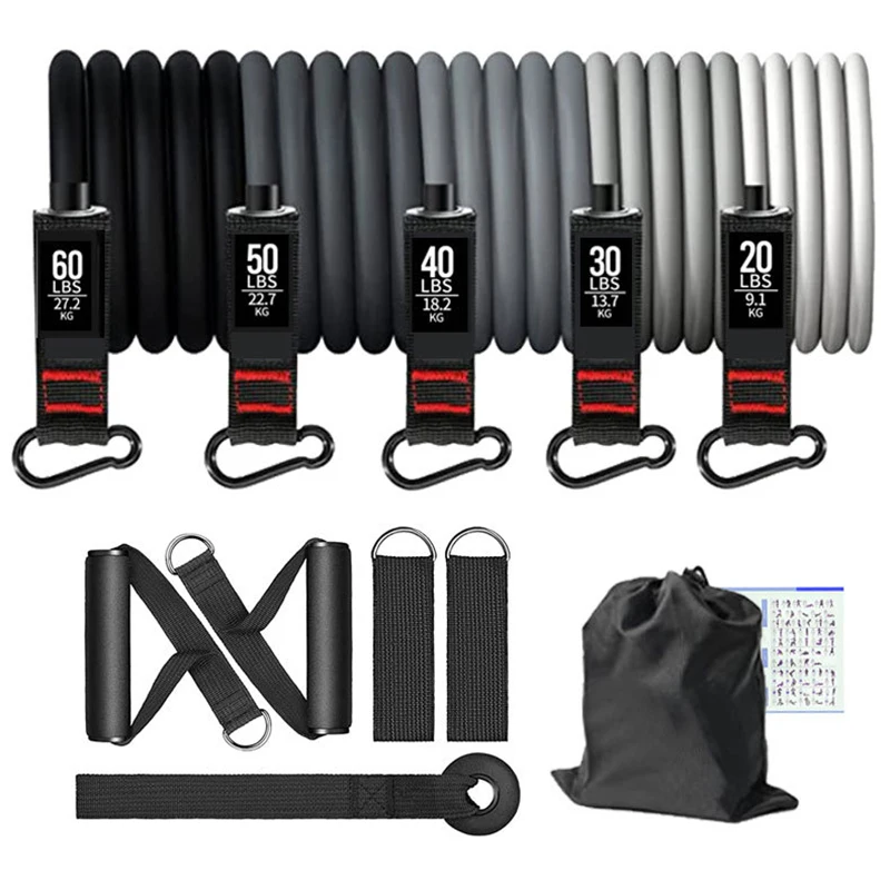 11 Pcs Fitness Latex Resistance Bands Set Rubber Elastic Crossfit Training Exercise Yoga Pull Rope Gym Equipment | Спорт и
