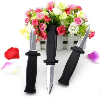 

5 Pcs/set Funny Trick Dagger Knife Retractable SLIDE IN Blade Fun Joke Prank Halloween Prop Fake Kids Children Gag Toys