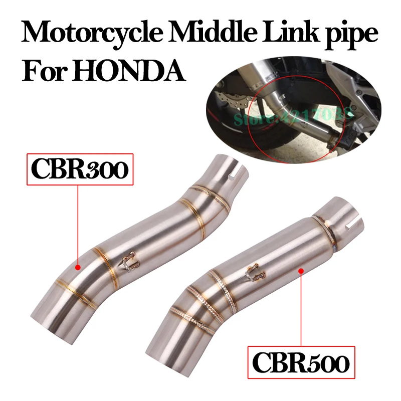 

For Honda CBR300 CBR 500 Motorcycle Exhaust Middle Link pipe connector connection mid pipe cbr500 cbr300 CBR500X CBR500F CBR500R