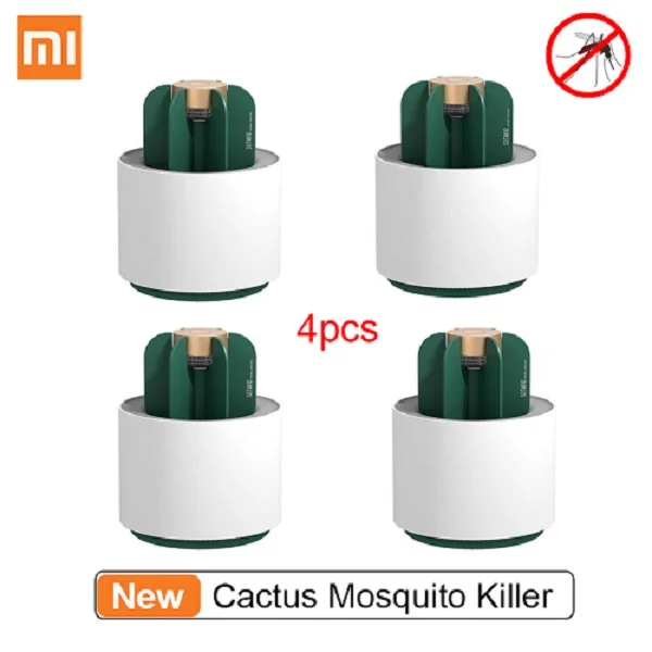 Xiaomi Mijia экологический бренд Sothing Mosquito Killer лампа портативный кактус USB Электрический Отпугиватель комаров Ловушка для насекомых УФ светильник - Цвет: 4pcs