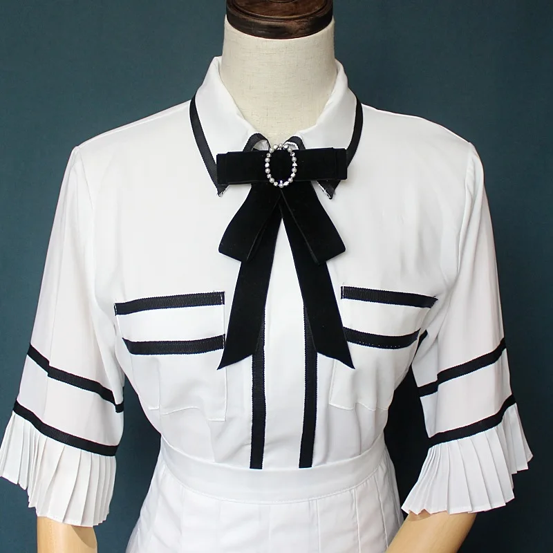 Hand-made Bow Tie Shirt Girls Women's Unisex Ribbon Bow Bank Hotel Stewardess Career Gifts High Quality Bowtie Classic Trendy
