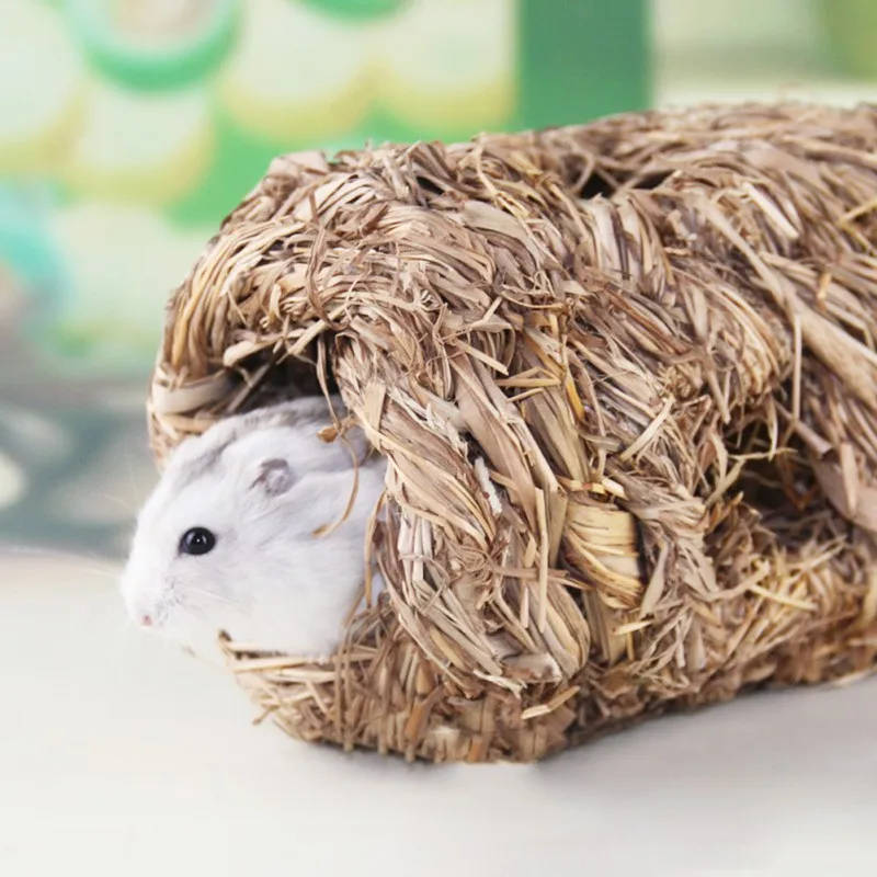 

Molar Hamster Straw Grass Hand-weaved Pet Toys Cages for Chinchilla Hamster Guinea Pigs Small Animal Playground Toy Supplies