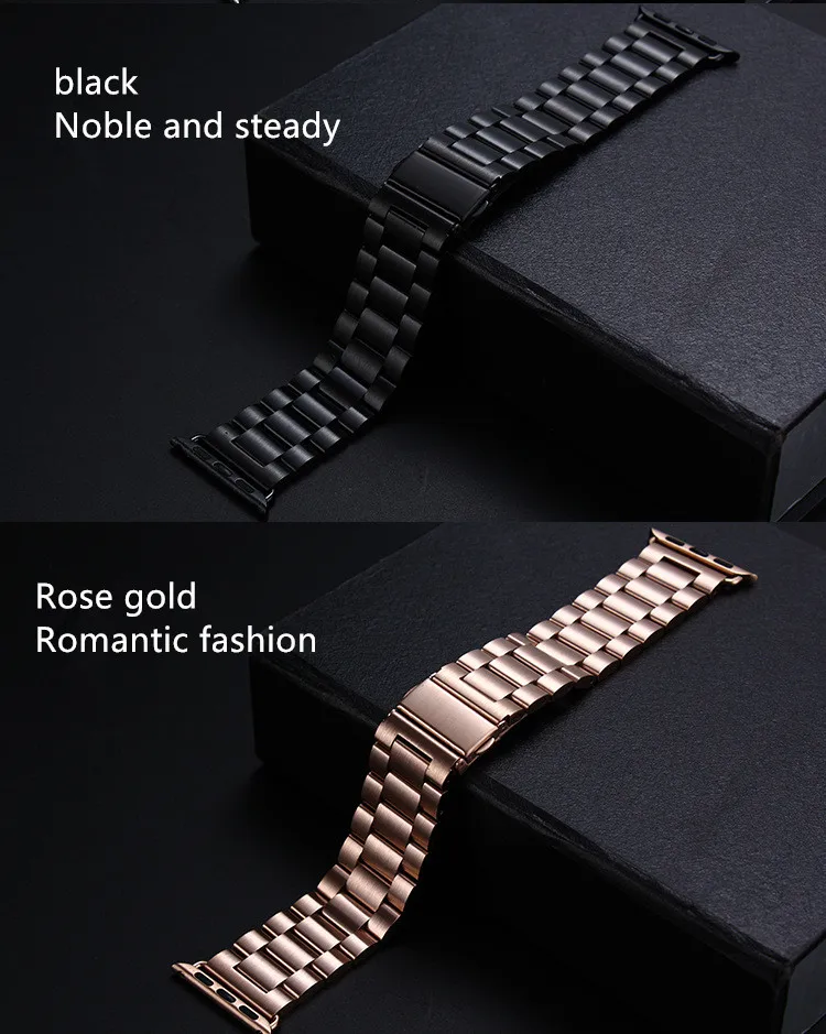 Stainless Steel Strap For Apple watch band 40mm 44mm 5 4 3 watch strap 38mm 42mm Bracelet Sport Metal WatchBand for iWatch 3 2 1