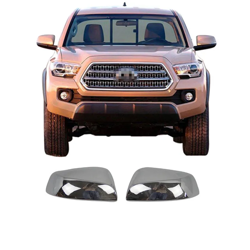 

2 Pieces Car Rearview Mirror Cover Cap ABS Chromium Styling Black for Toyota TACOMA 2016 To 2020