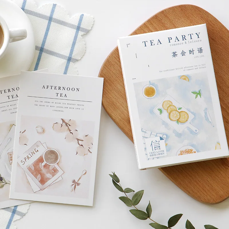 

30Sheets/Set Tea Party Card Postcard/Greeting Card/Christmas Gift Card