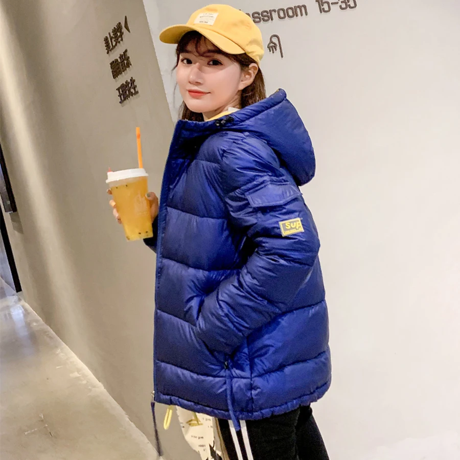 

Vogue Hooded Parkas Jacket Women Winter Punk Thicken Plus Size Cotton Coat Casual Solid Parkas Korean Warm Female Jackets Coats