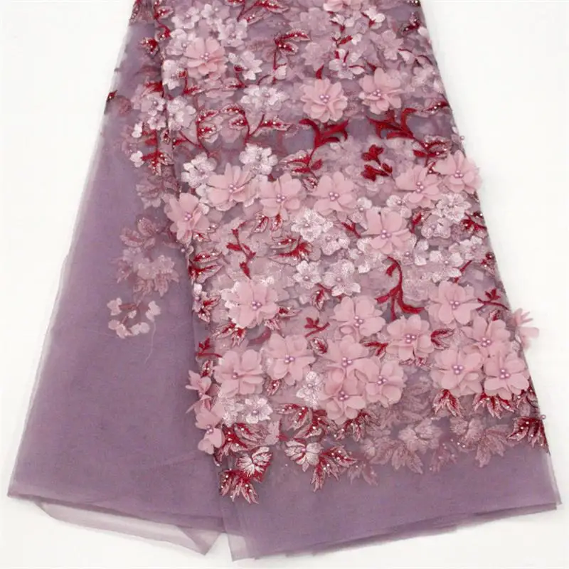 

Onion Latest Nigerian Tulle Lace 2019 French Net Beaded Lace Fabric For Nigerian Wedding Embroidery African Lace Fabric