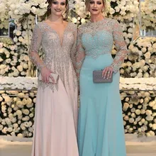 Sexy Luxury Mother Of The Bride Dress Crystals Beading Two Styles Chiffon Plus Size Party Dress Evening Gowns Plus Size