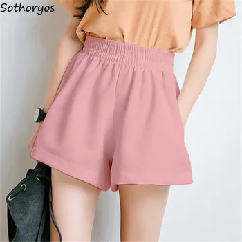 

Shorts Women Summer New Trendy Breathable Comfortable Womens Solid Simple All Match Korean Style Females Daily Casual Trousers