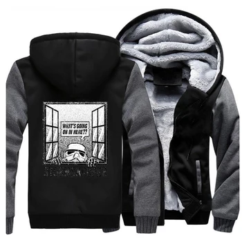 

Star Wars Thick Hoodies Sweatshirt Fleece Movie Coat Men Storm Snooper Sportswear Mandalorian Jackets Winter Warm Streetwear