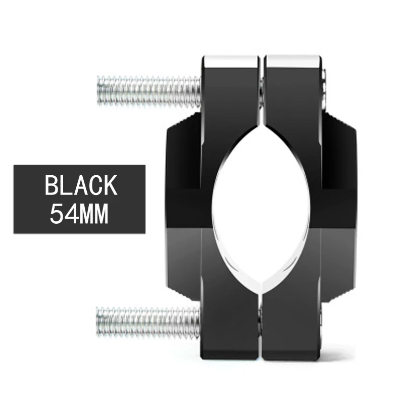 Black 54mm Универсальные аксессуары для мотоциклов Руль стояки жир бар крепление зажимы адаптер 32 мм 42 мм 54 мм точечные светильники кронштейн для гонок и - Цвет: Black 54mm