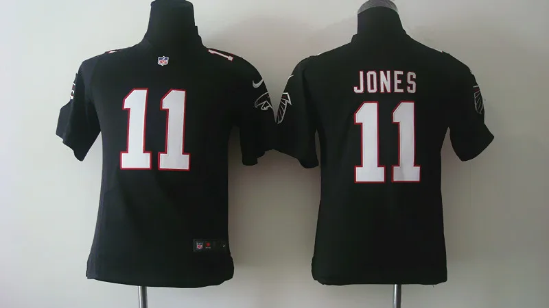 Зеленый Все сшитые Молодежные Детские майки для детей 2 Matt Ryan 11 Julio Jones 21 Deion Sanders 24 Devonta Freeman - Цвет: Зеленый