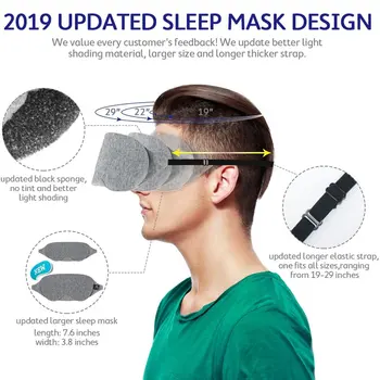 

Cotton Eye Mask Adjustable Eye Mask Iron Wire Breathable Travel Rest Sleep Nap Full Blackout Eye Mask